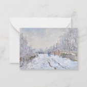 Claude Monet - Snow Scene in Argenteuil Notitiekaartje (Voorkant)