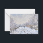 Claude Monet - Snow Scene in Argenteuil Notitiekaartje<br><div class="desc">Sneeuwscène in Argenteuil / Rue sous la neige,  Argenteuil - Claude Monet,  1875</div>
