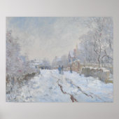 Claude Monet - Snow Scene in Argenteuil Poster (Voorkant)