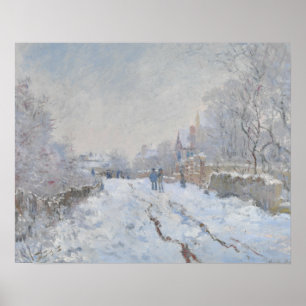 Claude Monet - Snow Scene in Argenteuil Poster