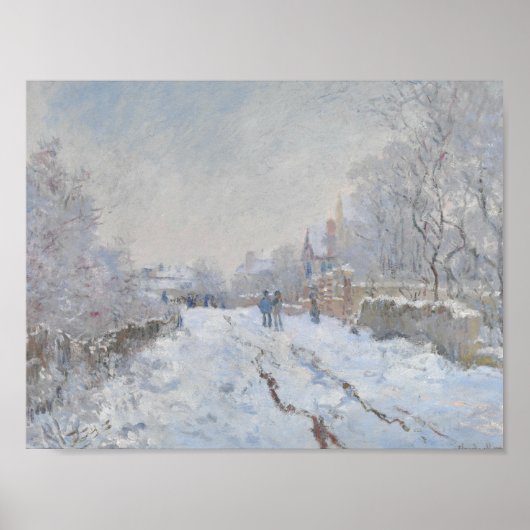 Claude Monet - Snow Scene in Argenteuil Poster (Voorkant)
