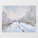 Claude Monet - Snow Scene in Argenteuil Raamsticker<br><div class="desc">Sneeuwscène in Argenteuil / Rue sous la neige,  Argenteuil - Claude Monet,  1875</div>