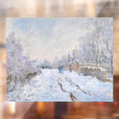 Claude Monet - Snow Scene in Argenteuil Raamsticker (Vel 2)