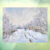 Claude Monet - Snow Scene in Argenteuil Raamsticker (Vel 3)