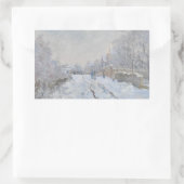 Claude Monet - Snow Scene in Argenteuil Rechthoekige Sticker (Tas)