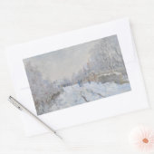 Claude Monet - Snow Scene in Argenteuil Rechthoekige Sticker (Envelop)