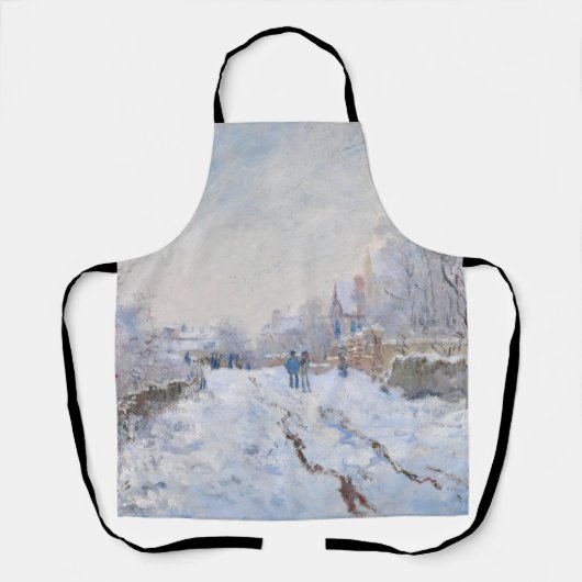 Claude Monet - Snow Scene in Argenteuil Schort (Voorkant)