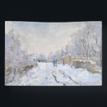 Claude Monet - Snow Scene in Argenteuil Spandoek<br><div class="desc">Sneeuwscène in Argenteuil / Rue sous la neige,  Argenteuil - Claude Monet,  1875</div>