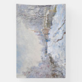 Claude Monet - Snow Scene in Argenteuil Spandoek (Verticaal)