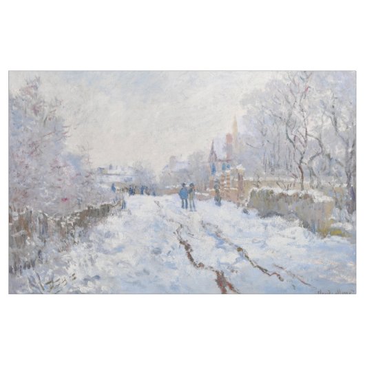 Claude Monet - Snow Scene in Argenteuil Stof (Yard (91,4 cm))