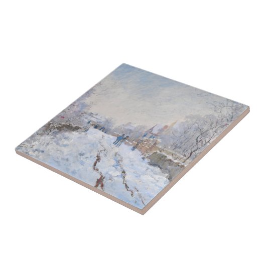 Claude Monet - Snow Scene in Argenteuil Tegeltje (Zijkant)