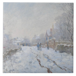 Claude Monet - Snow Scene in Argenteuil Tegeltje