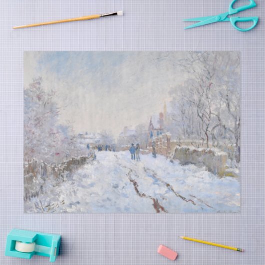 Claude Monet - Snow Scene in Argenteuil Tissuepapier (Craft)