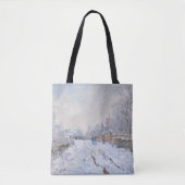 Claude Monet - Snow Scene in Argenteuil Tote Bag (Voorkant)
