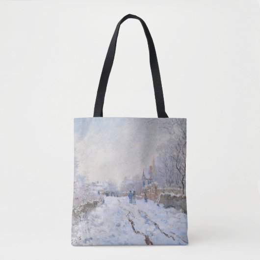 Claude Monet - Snow Scene in Argenteuil Tote Bag (Voorkant)