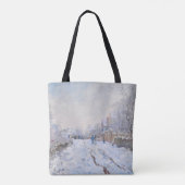 Claude Monet - Snow Scene in Argenteuil Tote Bag (Achterkant)