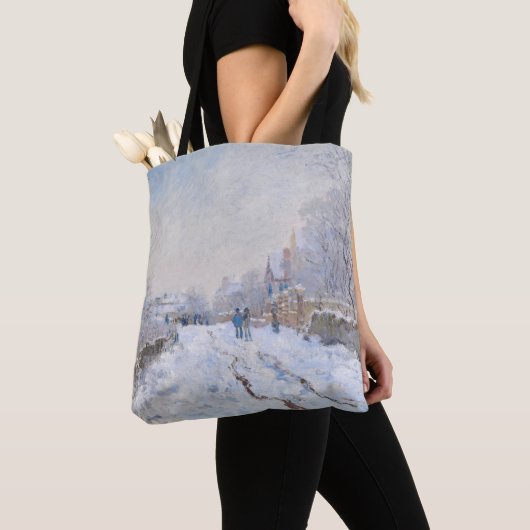 Claude Monet - Snow Scene in Argenteuil Tote Bag (Dichtbij)