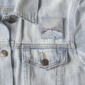 Claude Monet - Snow Scene in Argenteuil Vierkante Button 5,1 Cm (In situ)