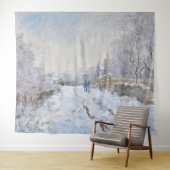 Claude Monet - Snow Scene in Argenteuil Wandkleed (In Situ (horizontaal))