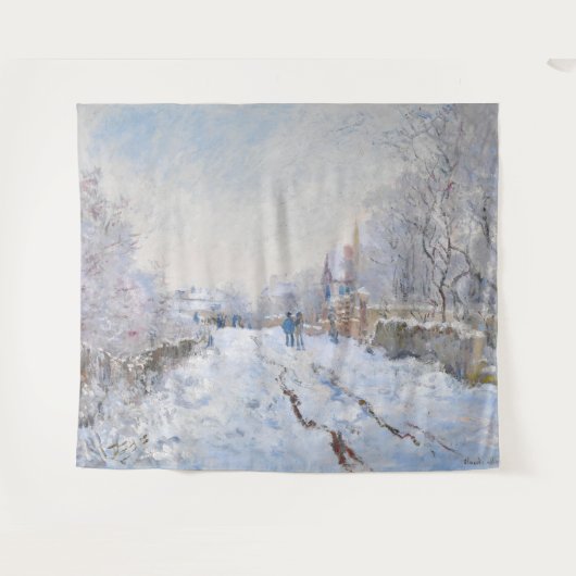 Claude Monet - Snow Scene in Argenteuil Wandkleed (Voorkant (horizontaal))
