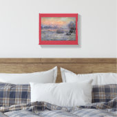 Claude Monet Soleil d'hiver à Lavacourt Wintersun Canvas Afdruk (Insitu (Slaapkamer))