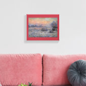 Claude Monet Soleil d'hiver à Lavacourt Wintersun Canvas Afdruk (Insitu (Woonkamer))