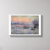 Claude Monet Soleil d'hiver à Lavacourt Wintersun Canvas Afdruk (Voorkant)
