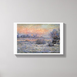 Claude Monet Soleil d'hiver à Lavacourt Wintersun Canvas Afdruk