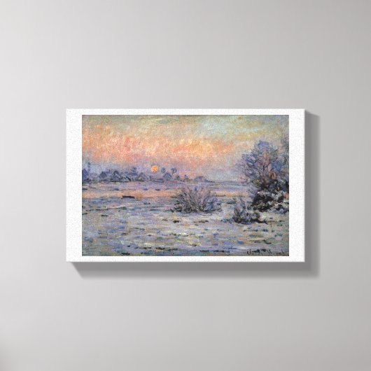 Claude Monet Soleil d'hiver à Lavacourt Wintersun Canvas Afdruk (Voorkant)