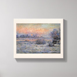 Claude Monet Soleil d'hiver à Lavacourt Wintersun Canvas Afdruk