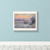 Claude Monet Soleil d'hiver à Lavacourt Wintersun Canvas Afdruk (Insitu (Houten vloer))