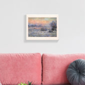 Claude Monet Soleil d'hiver à Lavacourt Wintersun Canvas Afdruk (Insitu (Woonkamer))