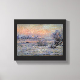 Claude Monet Soleil d'hiver à Lavacourt Wintersun Canvas Afdruk