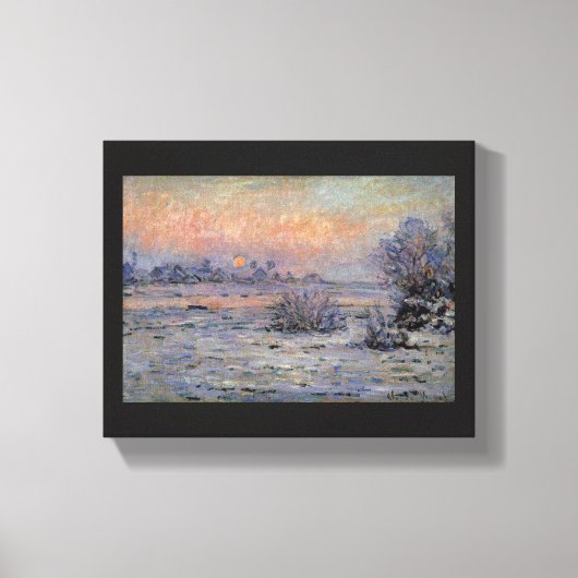 Claude Monet Soleil d'hiver à Lavacourt Wintersun Canvas Afdruk (Voorkant)