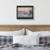 Claude Monet Soleil d'hiver à Lavacourt Wintersun Canvas Afdruk (Insitu (Slaapkamer))