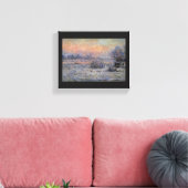 Claude Monet Soleil d'hiver à Lavacourt Wintersun Canvas Afdruk (Insitu (Woonkamer))