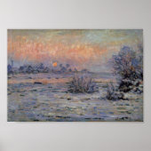 Claude Monet Soleil d'hiver à Lavacourt Wintersun Poster (Voorkant)