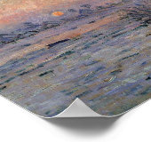 Claude Monet Soleil d'hiver à Lavacourt Wintersun Poster (Hoek)