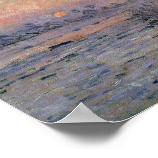 Claude Monet Soleil d'hiver à Lavacourt Wintersun Poster (Hoek)