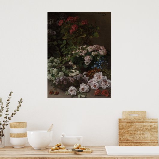 Claude Monet Spring Flowers Poster (Keuken)