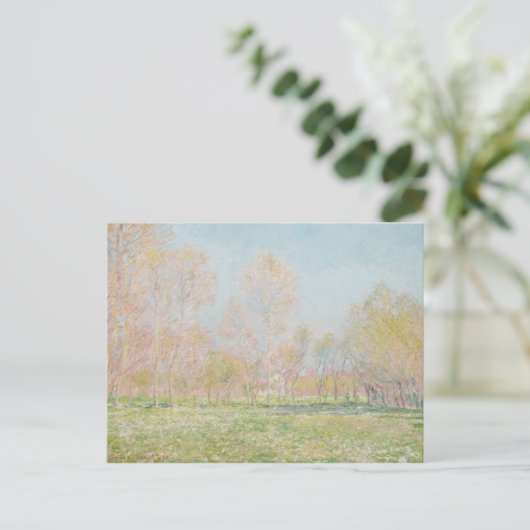 Claude Monet Spring in Giverny Schilderkunst Print Briefkaart (Staand voorkant)