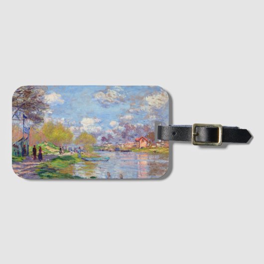 Claude Monet Spring van de Seine Bagagelabel (Voorkant (horizontaal))