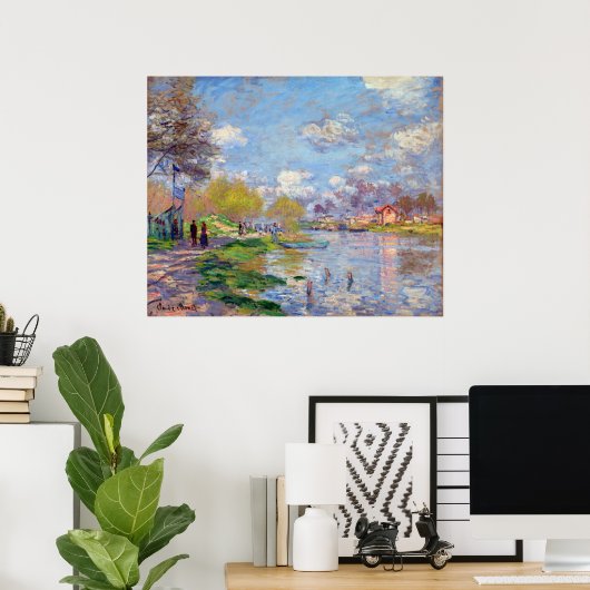 Claude Monet Spring van de Seine Poster (Thuiskantoor)