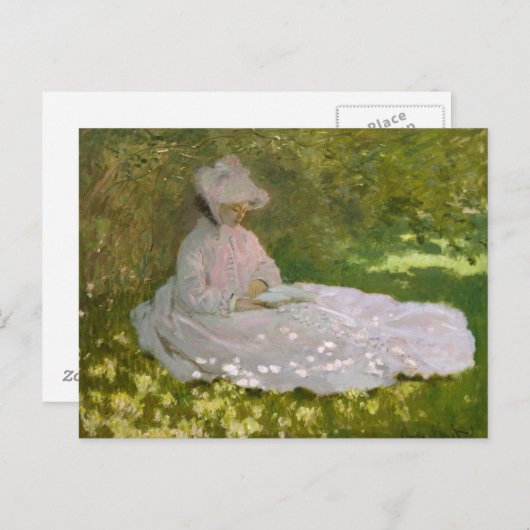 Claude Monet - Springtime Briefkaart (Voorkant / Achterkant)