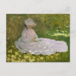 Claude Monet - Springtime Briefkaart<br><div class="desc">Springtime door Claude Monet, 1872. Claude Monet was de oprichter van het Franse schilderij Impressionist, en de meest consistente en prolifische beoefenaar van de filosofie van de beweging om zijn perceptie vóór de natuur uit te drukken, vooral wat betreft het schilderen van het landschap in de plein. De term "impressionisme"...</div>