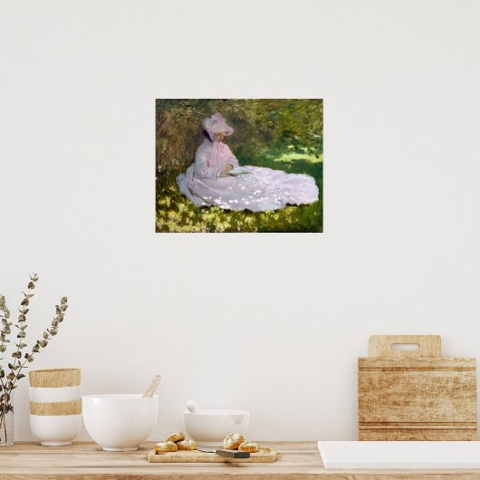 Claude Monet Springtime Impressionisme Painting Poster (Keuken)