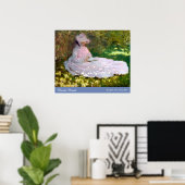 Claude Monet Springtime Impressionisme Painting Poster (Thuiskantoor)