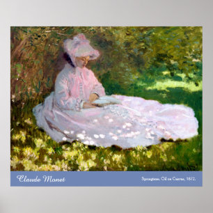 Claude Monet Springtime Impressionisme Painting Poster
