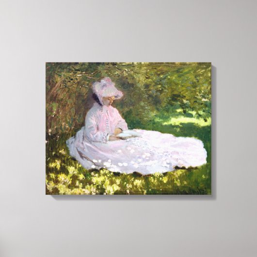 Claude Monet Springtime Impressionisme Wrap Canvas Afdruk (Voorkant)