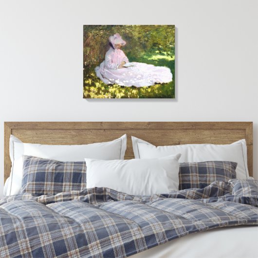 Claude Monet Springtime Impressionisme Wrap Canvas Afdruk (Insitu (Slaapkamer))